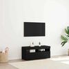 vidaXL TV Cabinet Black Oak 90 x 35 x 40 cm Engineered Wood
