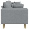 vidaXL Sofa with Cushion Light Grey 250 x 77 x 76 cm Fabric