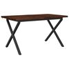vidaXL Live Edge Dining Table 140 x 80 x 75 cm Solid Acacia Wood
