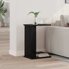vidaXL End Table Black Oak 35 x 25 x 50 cm Engineered Wood