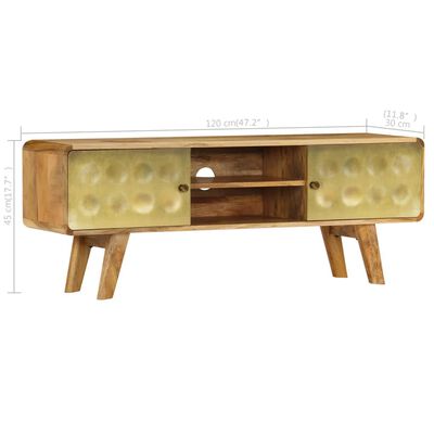 vidaXL TV Cabinet Solid Mango Wood 120x30x45 cm