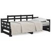 vidaXL Pull-out Day Bed without Mattress Black 2x(90x200) cm