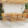 vidaXL Folding Chair 8 pcs Grey 49 x 57.5 x 92cm Solid Acacia wood