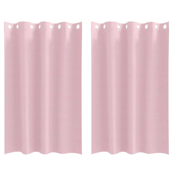 vidaXL Blackout Curtains with Rings 2 pcs Baby Pink 175 x 140 cm