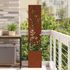 vidaXL Garden Privacy Screen Rusty 32 x 32 x 150 cm Weathering steel