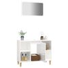 vidaXL 2 Piece Bathroom Furniture Set High Gloss White Engineered Wood