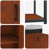vidaXL Kitchen Storage Set with Shelf 3 pcs Rusty Weathering Steel