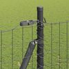 vidaXL Fence with Post Grey 1.5 x 10 m Steel and PVC
