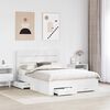 vidaXL Bed Frame with Drawer White 150 x 200 cm Engineered Wood