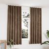 vidaXL Blackout Curtains 2 pcs with Hooks Velvet Beige 140x175 cm