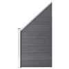 vidaXL WPC Fence Set 1 Square + 1 Slanted 273x186 cm Grey