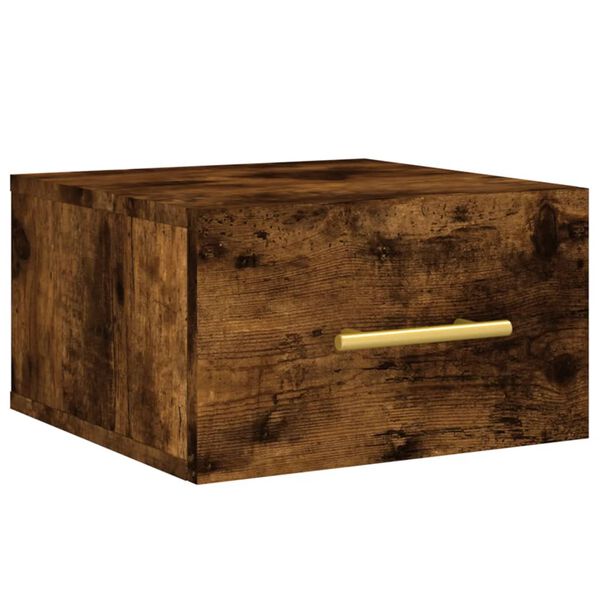 vidaXL Wall-mounted Bedside Cabinet Smoked Oak 35x35x20 cm