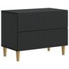 vidaXL Bedside Cabinet Black 62 x 34.5 x 48 cm Engineered Wood