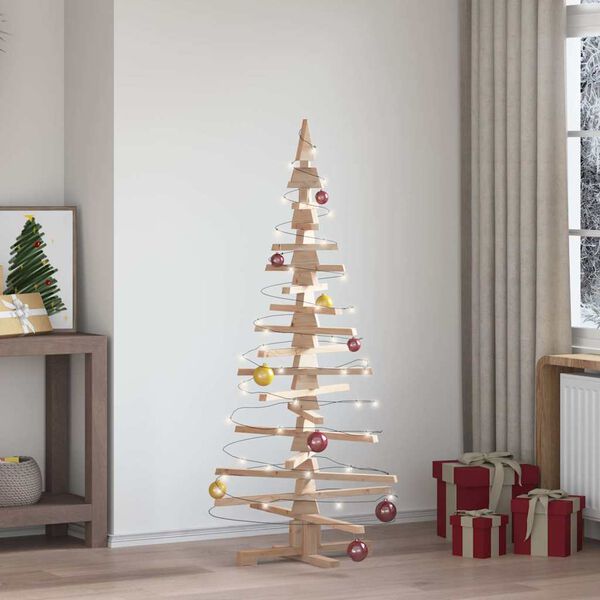vidaXL Wooden Christmas Tree for Decoration 150 cm Solid Wood Pine