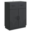 vidaXL Sideboard with Drawer Black 66 x 34.5 x 87 cm Engineered Wood