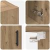 vidaXL Wall-Mounted Cabinet Wall-mounted Artisan Oak 60 x 31 x 70 cm