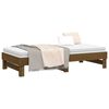 vidaXL Pull-out Day Bed without Mattress Honey Brown 2x(75x190) cm