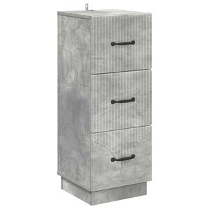 vidaXL Drawer Cabinet Concrete Grey 33 x 34.5 x 87 cm Engineered Wood