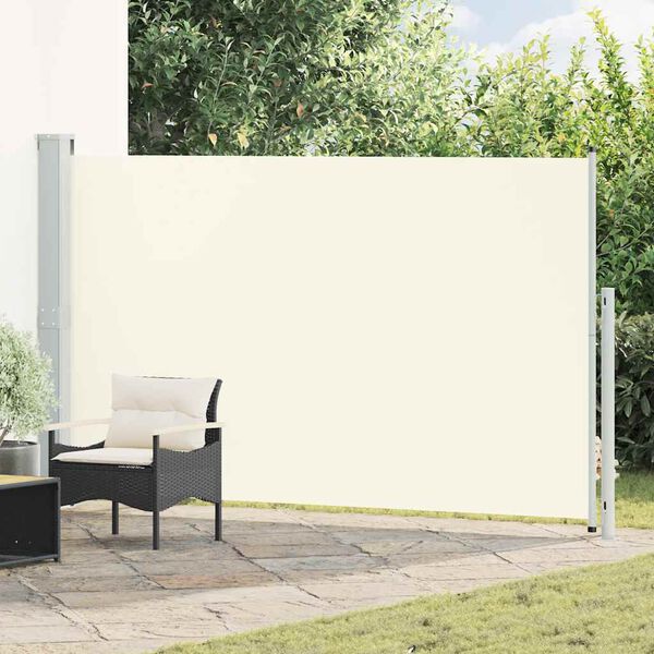 vidaXL Patio Retractable Side Awning 180x300 cm Cream