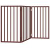 vidaXL Dog Gate Foldable 3 Panels Brown 150 cm Poplar Wood