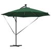 vidaXL Umbrella 294 x 294 x 248 cm Polyester and Aluminium Green