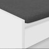 vidaXL Hall Bench with Cushion with Shelf White 103 x 38 x 45 cm