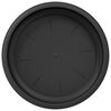 vidaXL Round Flower Tray 24 pcs Black &Oslash; 14 x 2 cm Plastic