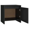 vidaXL Bedside Cabinet Black 45x34x44.5 cm Engineered Wood