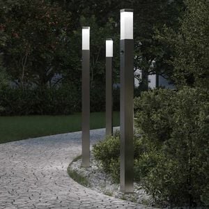 vidaXL Bollard Lights with Sensor 3 pcs 110 cm Stainless Steel IP44