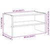 vidaXL Shoe Rack Stackable Sonoma Oak 60x30x30.5 cm