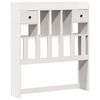 vidaXL Bookcase Bed without Mattress White 75x190 cm Small Single Solid Wood Pine