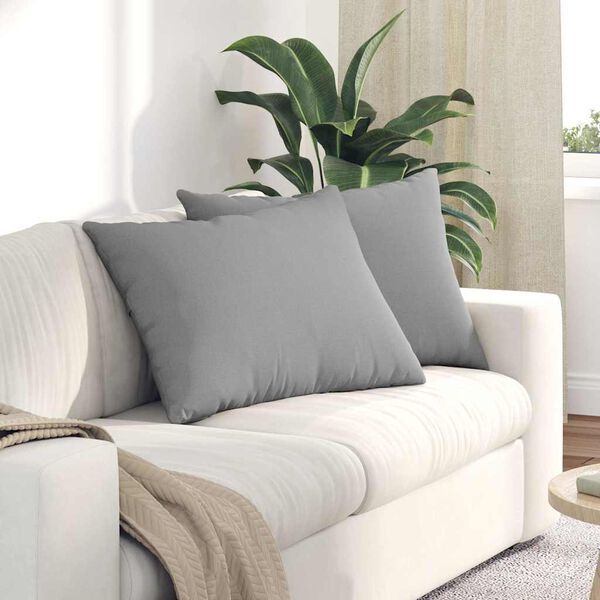 vidaXL Sofa Pillows 2 pcs Grey 70 x 50 cm Fabric