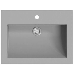 vidaXL Granite Basin 600x450x120 mm Grey