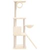 vidaXL Cat Tree with Sisal Scratching Posts Cream 131 cm
