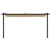 vidaXL Wall Mounted Gazebo Taupe Steel