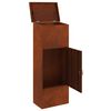 vidaXL Parcel Drop Box Rusty 44.5 x 29 x 110.5 cm Weathering Steel