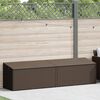 vidaXL Garden Storage Box Brown 220x50x58 cm Poly Rattan