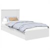 vidaXL Storage Bed with Headboard White 90 x 190 cm Engineered Wood