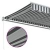 vidaXL Manual Retractable Awning Anthracite&White 450x350 cm