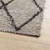 vidaXL Shaggy Rug PAMPLONA High Pile Modern Beige and Anthracite 240x240 cm