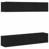 vidaXL TV Cabinet Set 4 pcs Black Oak Engineered Wood