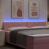 vidaXL LED Headboard with Headboard Pink 200 cm Faux Leather