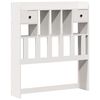 vidaXL Bookcase Bed without Mattress White 90x190 cm Single Solid Wood Pine