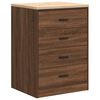 vidaXL Garage Storage Cabinet Brown Oak 60x51x85 cm Solid Wood Pine