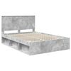 vidaXL Bed Frame Concerte Grey 135 x 190 cm Solid Pine Wood
