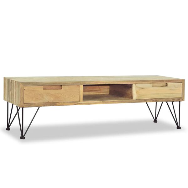 vidaXL TV Cabinet 120x35x35 cm Solid Teak