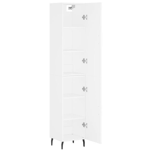 vidaXL Highboard White 34.5x34x180 cm Engineered Wood