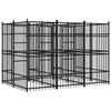 vidaXL Outdoor Dog Kennel Steel 7.37 m&sup2;