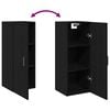vidaXL Wall Mounted Cabinet Black Oak 34.5x34x90 cm Engineered Wood