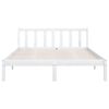 vidaXL Bed Frame without Mattress White Solid Wood 140x200 cm